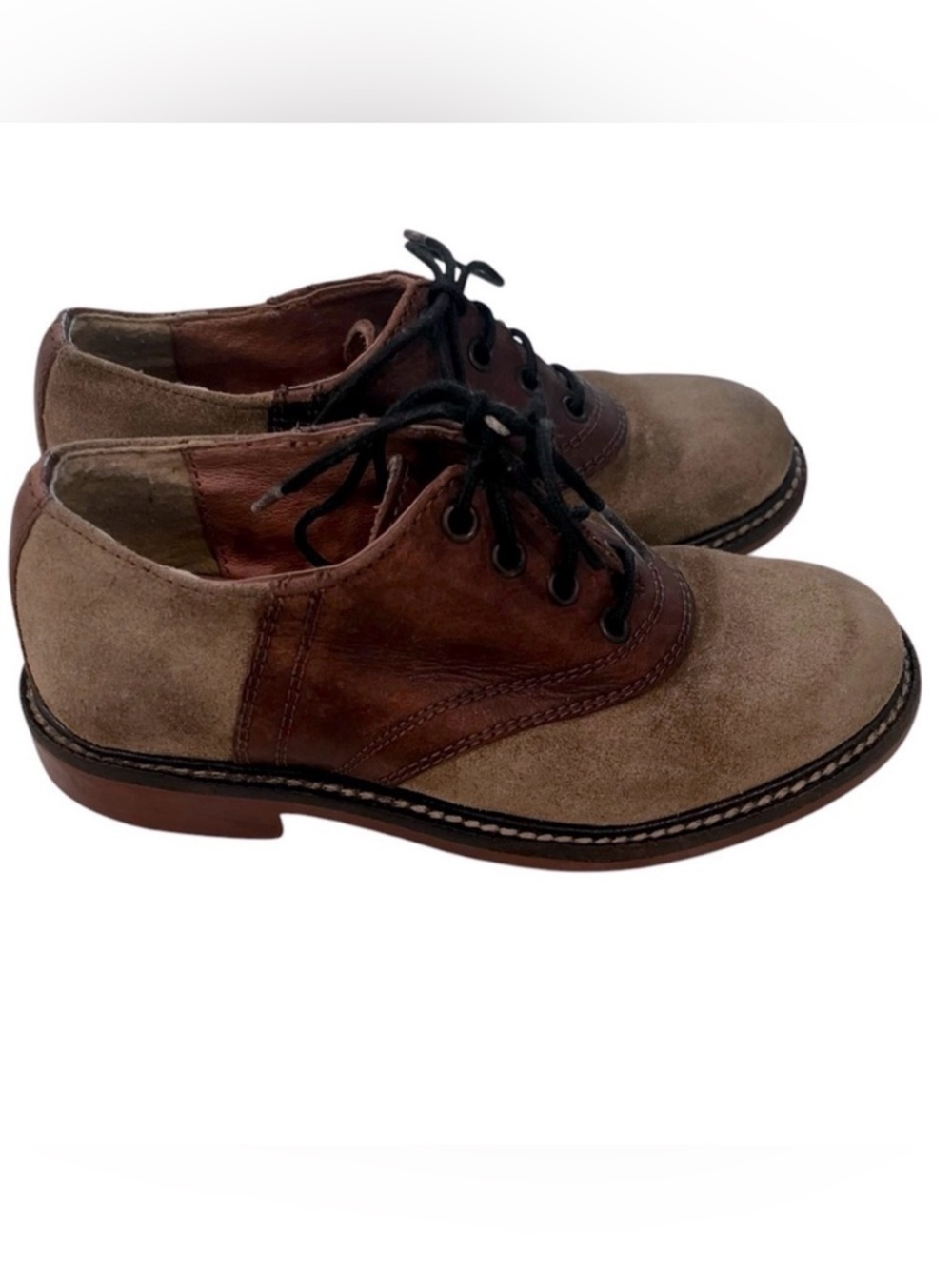 CREWCUTS Suede Leather Oxford Lace Up Loafers Size 10